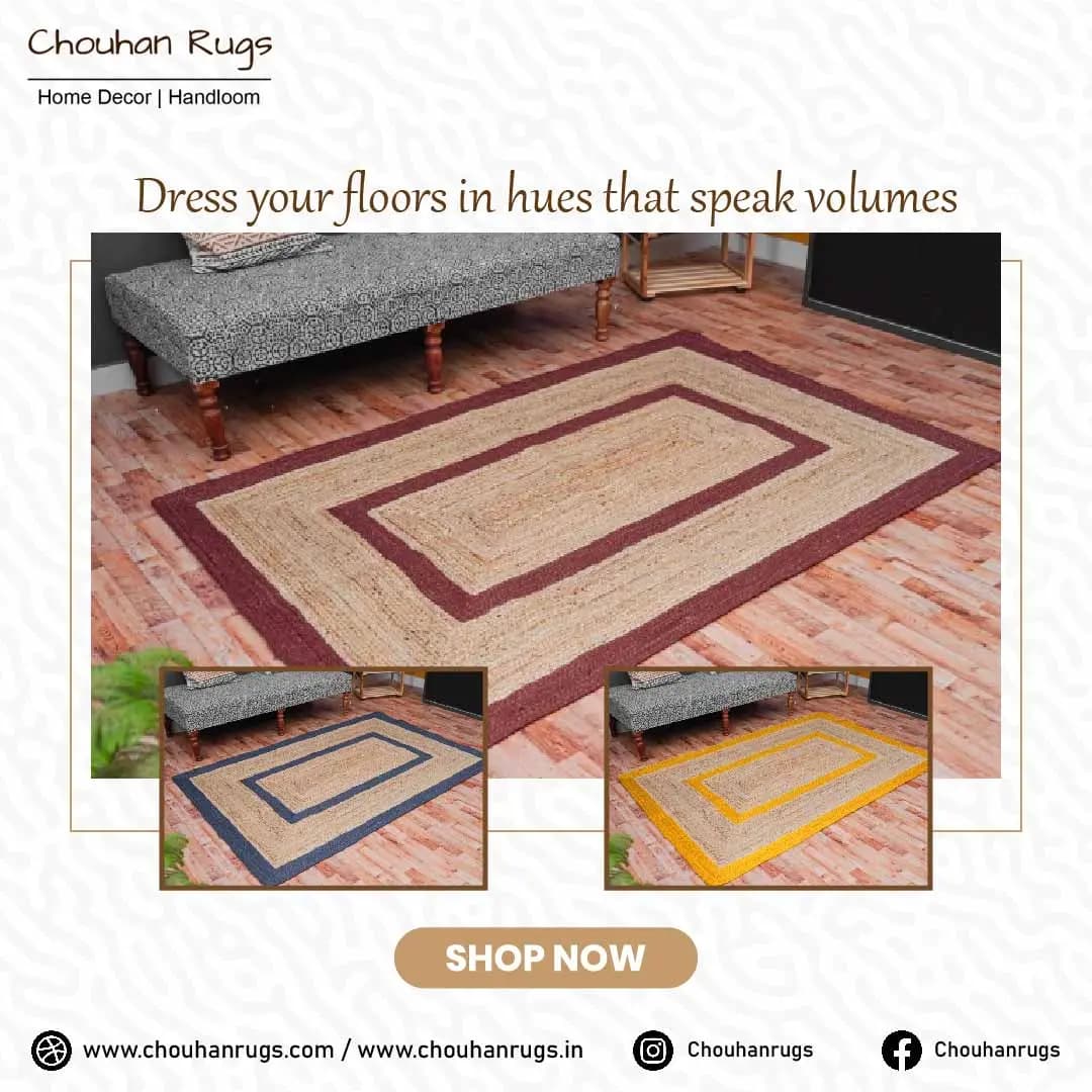 Chouhan Rugs Biggest Exporter of Jute Rugs Seller in India